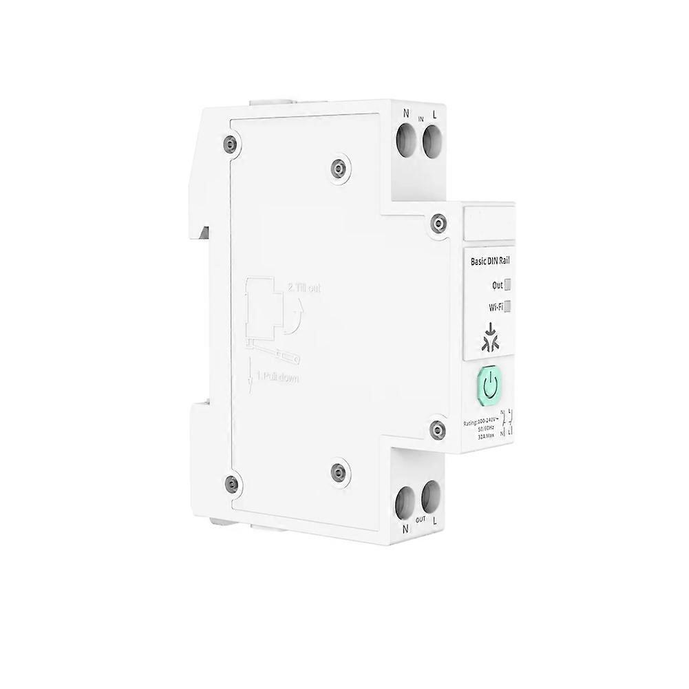 BASIC-1GSP Basic DIN Rail Matter over WiFi Version Load 32A Smart Switch Energy Electricity Bill Tracking Matter