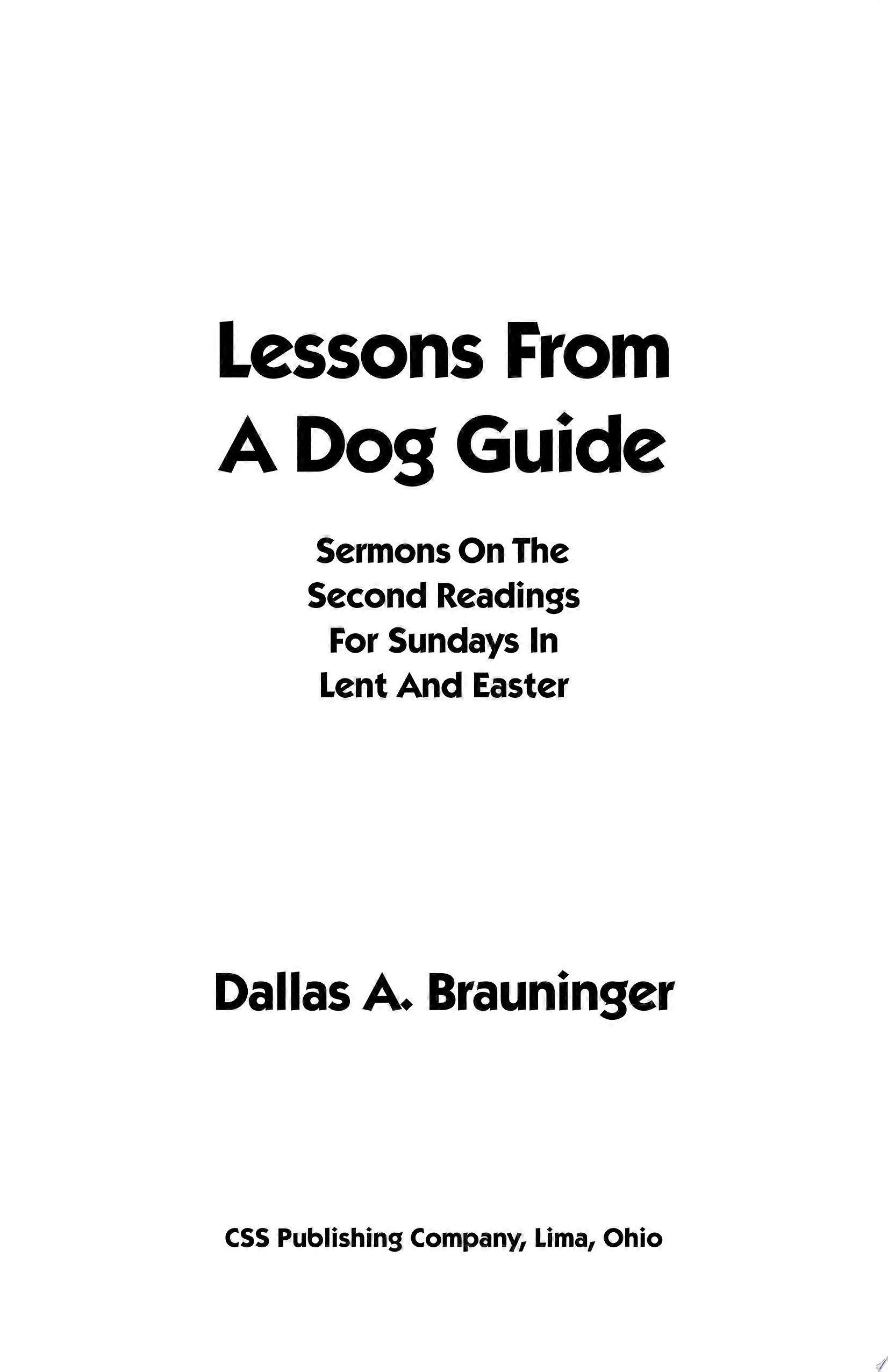 Lessons from a dog guide