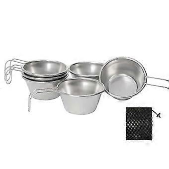Stainless Steel Camping Cup With Long Handle Compact Hook Handle For Outdoors Cooking Backpacking Travel Accessories Multicolor 26-27