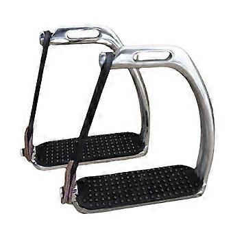 High Strength Stirrups Riding Stirrups Silver Polish Stainless Steel Stirrups Outdoor Racing Kid Equipment