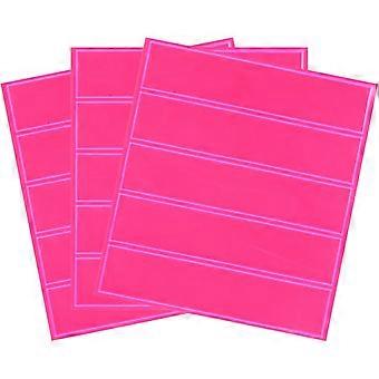 Reflective Stickers, 15 Pack 1 x 4.5" Waterproof Adhesive High Visibility Night Caution Warning Safety Tape Strips for Backpacks Bikes Helmets, Pink