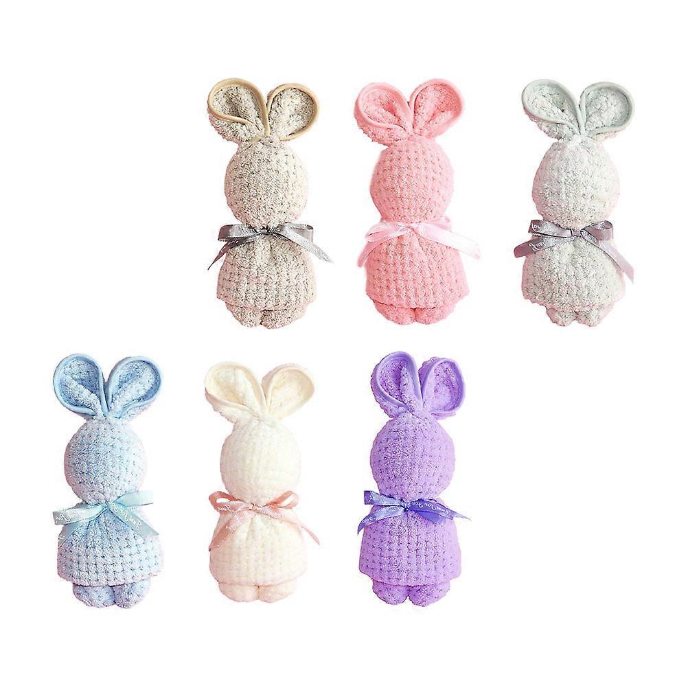 Adorable Wash Towel for Bathing 6Pcs Multi-Function Rabbit Towels