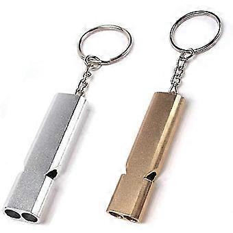 Referee Whistle, Metal Whistle, Sports Survival Whistle 120db Outdoor Camping Entertainment Whistle (2pcs