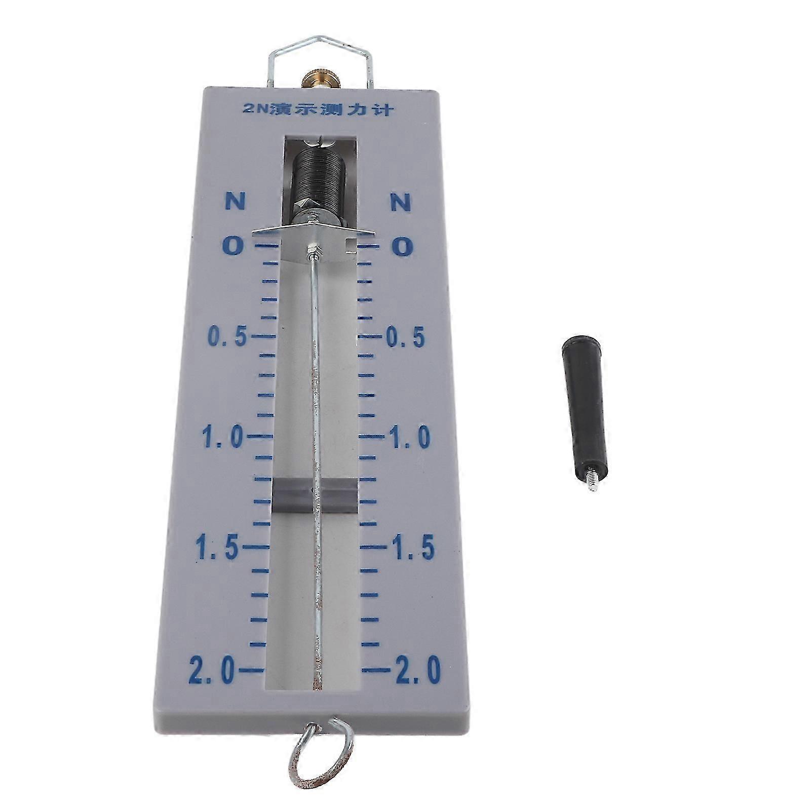 Demonstration Dynamometer Spring Force Gauge, 2N Capacity, Clear Scale, Durable ABS, for School Mechanics Experiments