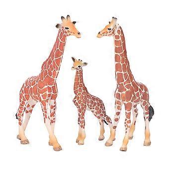 3pcs Giraffe Figurines Simulation Innovative Educational Giraffe Family Action Figure Set for Kids Presents Collection