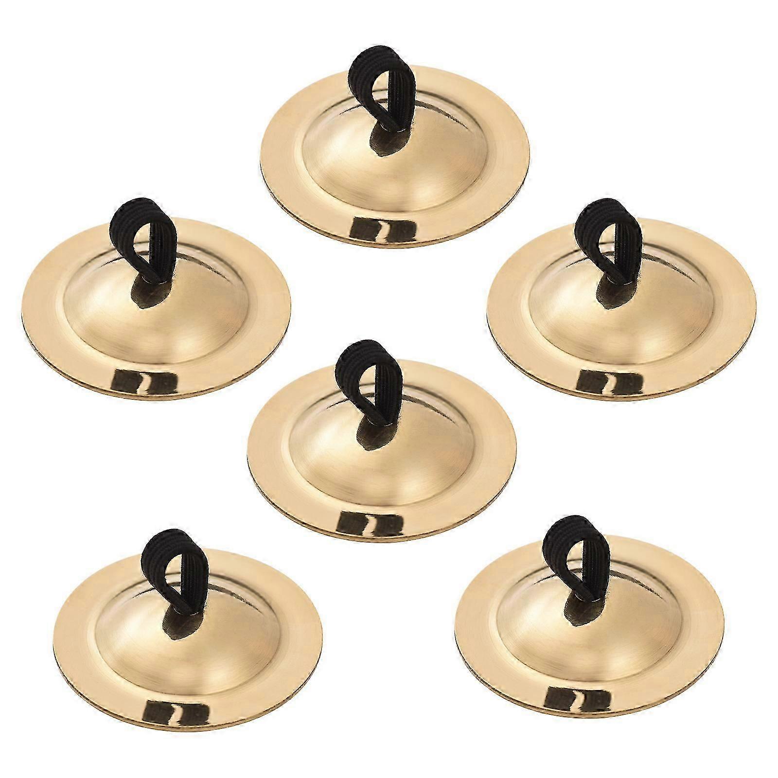 6Pcs Copper Finger Cymbals for Belly Dancing 5.5cm Diameter