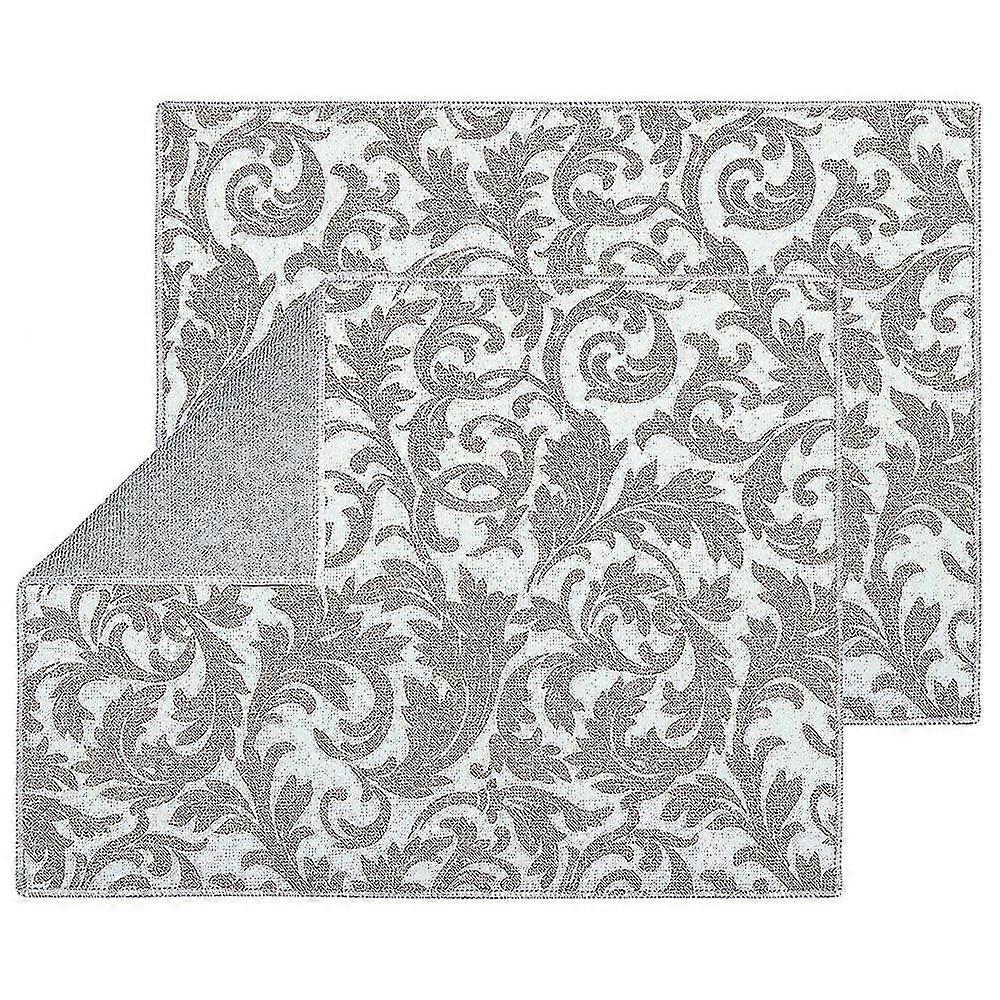 Washable Dish Drying Mats Compatible With Kitchen Counter Large (grey Vine)