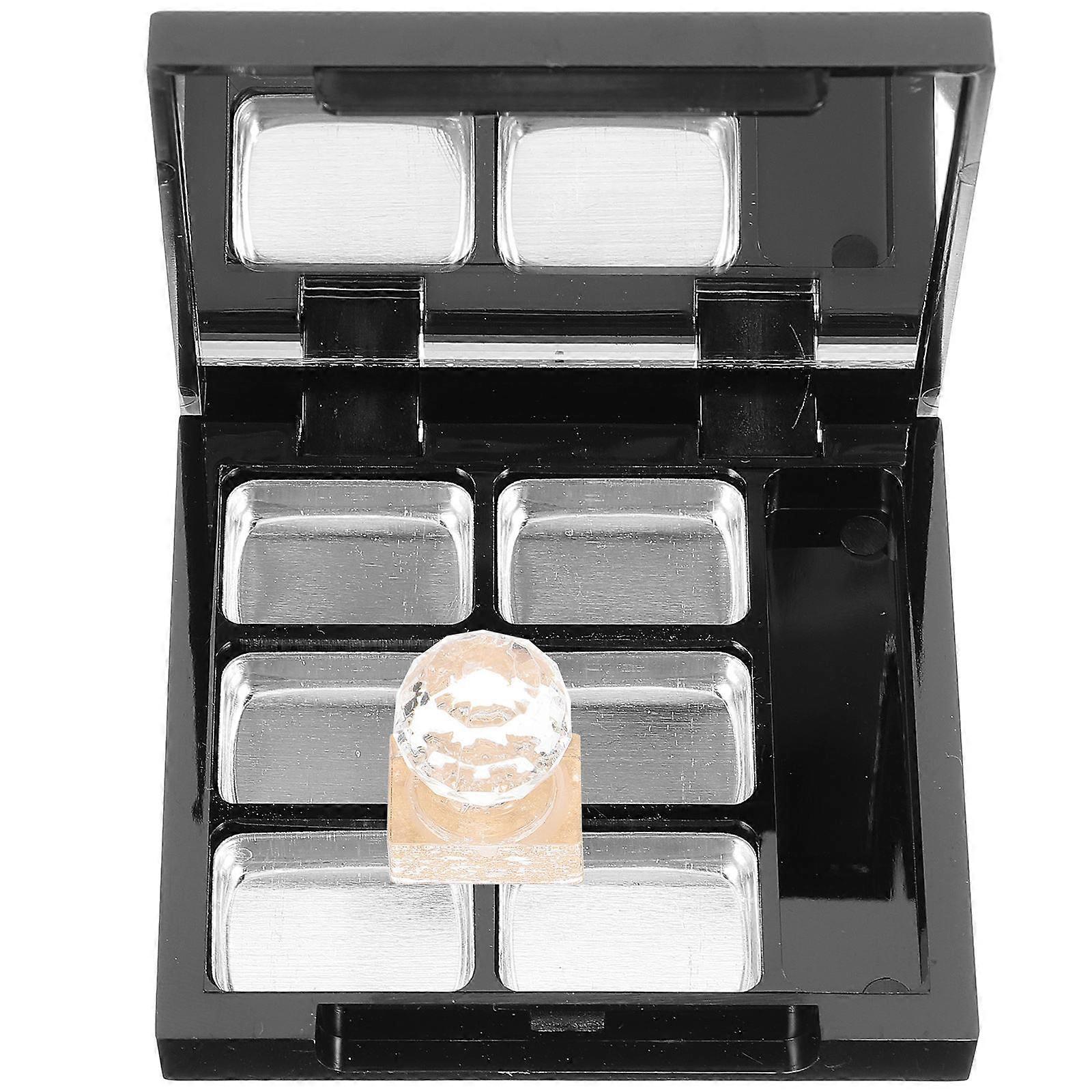 1 Set Compact Empty Highlighter Case Mirror Inside Refillable Cosmetics Container
