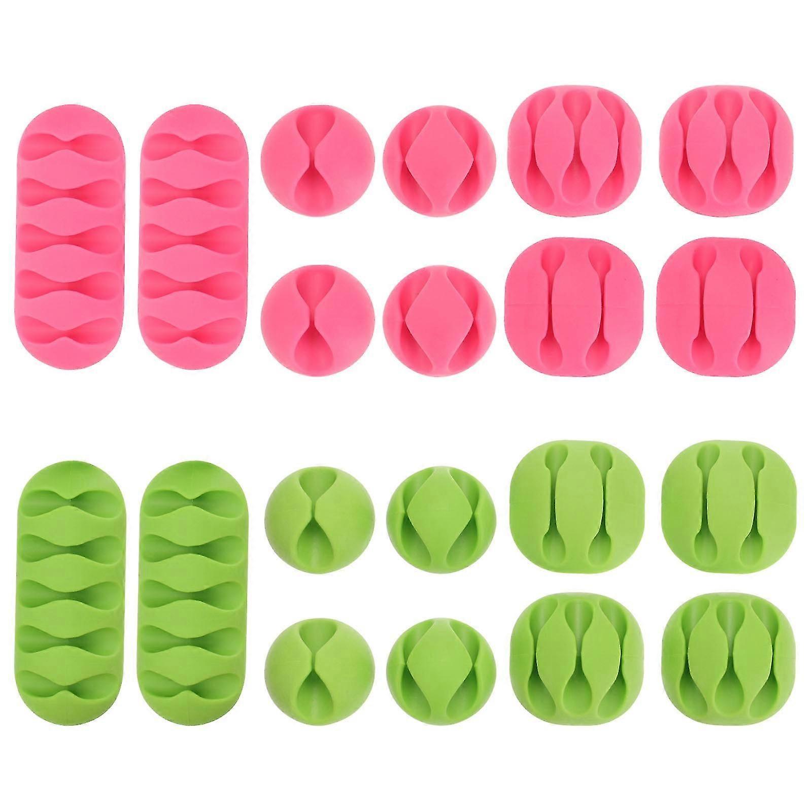 Durable Cable Clips Cable Management for Organizing 20Pcs Assorted Color Tpr