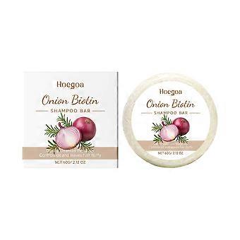 Revitalize Hair with Onion Biotin Shampoo Bar, Gentle, Moisturizing, Volumizing ,60g