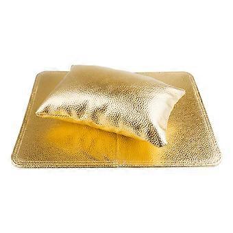 Hand Rest for Nails Nail Pillow Hand Rest for Nails 1Set PU Golden Cushion