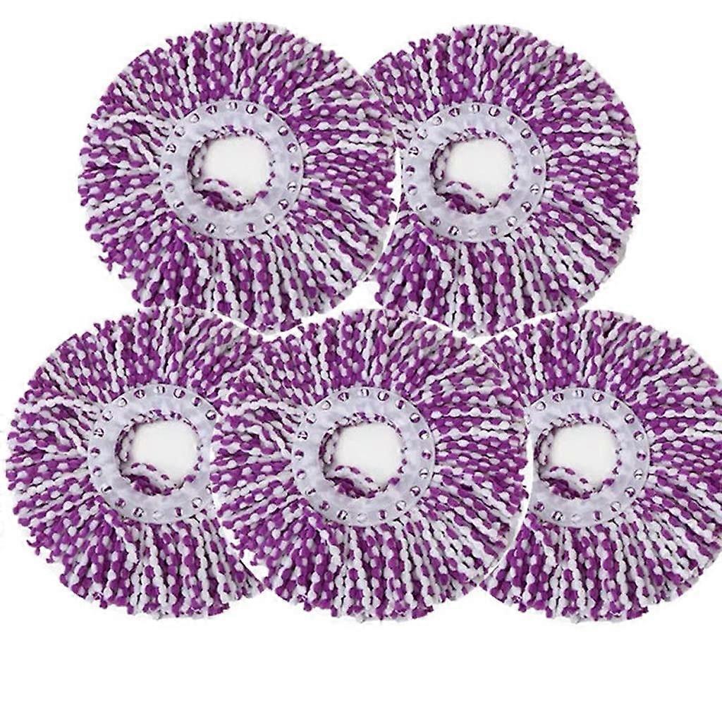 5PCS Microfiber Spin Mop Replacement Pads, Fast Drying and Strong Absorption for Floor Cleaning