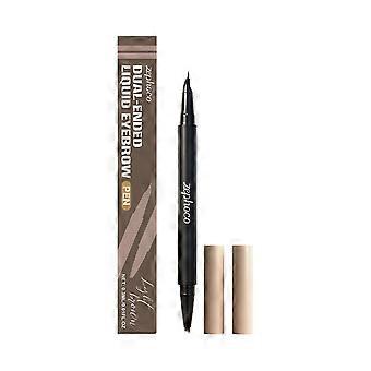 Zephoco light brown 2-in-1 liquid eyebrow pencil, silky and smooth, enhances eyebrow shape with a three-dimensional natural eyebrow pencil