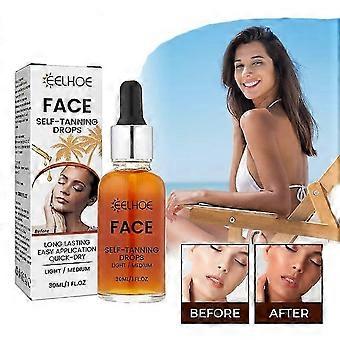 1-3PCS Gotas autobronceadoras faciales Gotas bronceadoras para el cuidado de la piel Para el bronceado facial individual Bronceado natural largo C