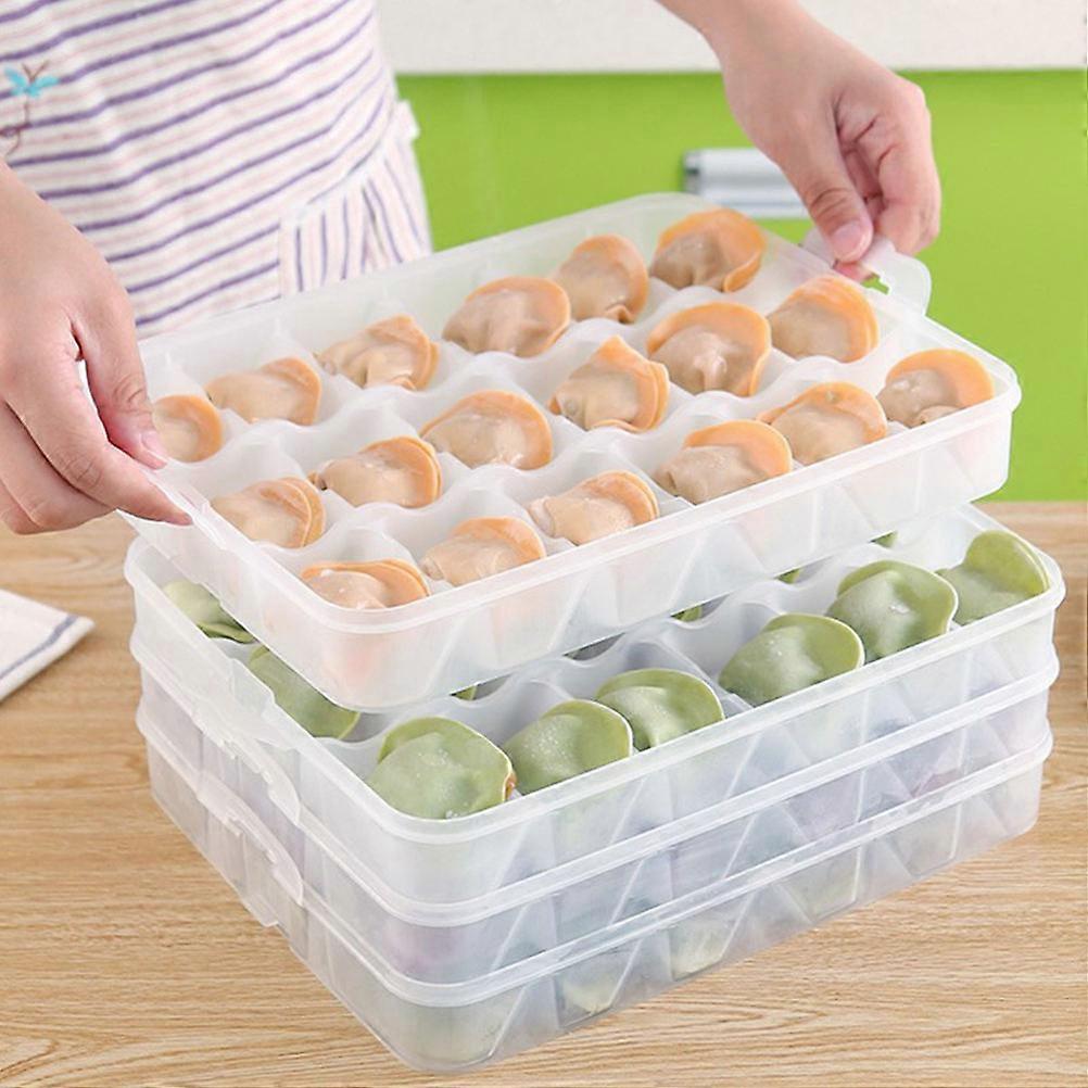 Dumpling Organizer Four Layers for Portable Stackable Storage Box