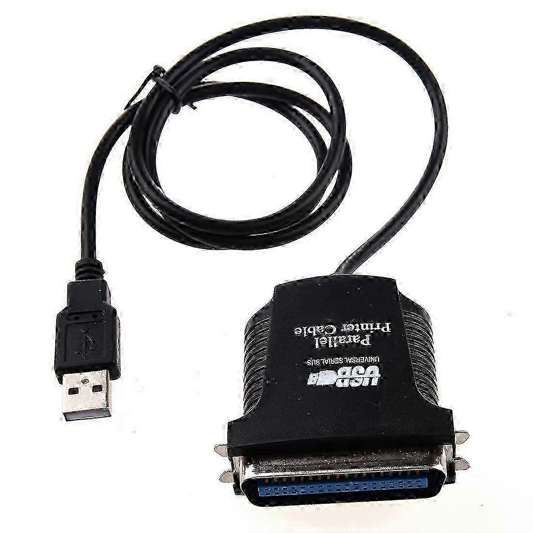 36-pin usb til parallel port han printer adapter kabel sort