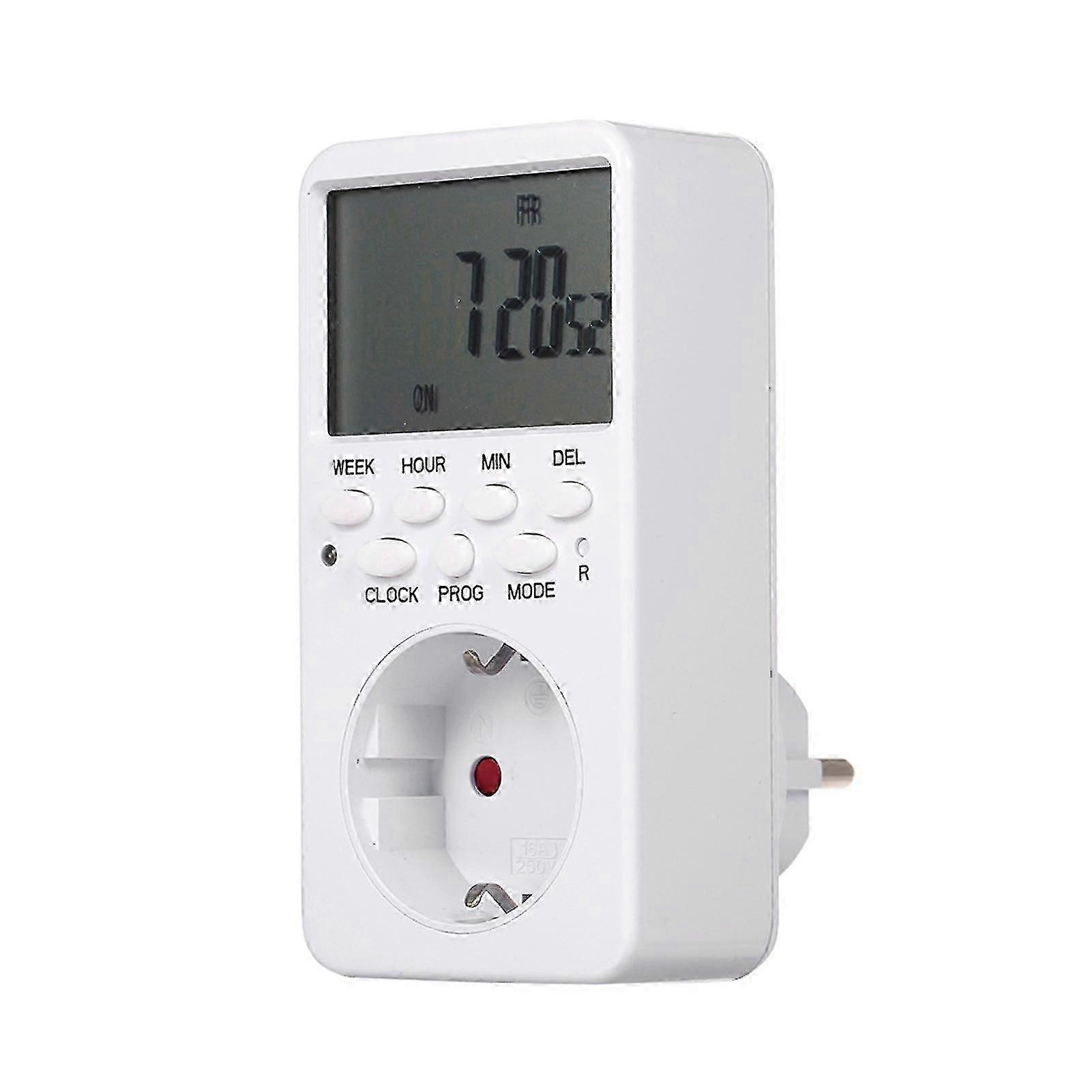 Programmable Digital Timer Switch Socket LCD Display Plug-in Energy Saving Timing Socket
