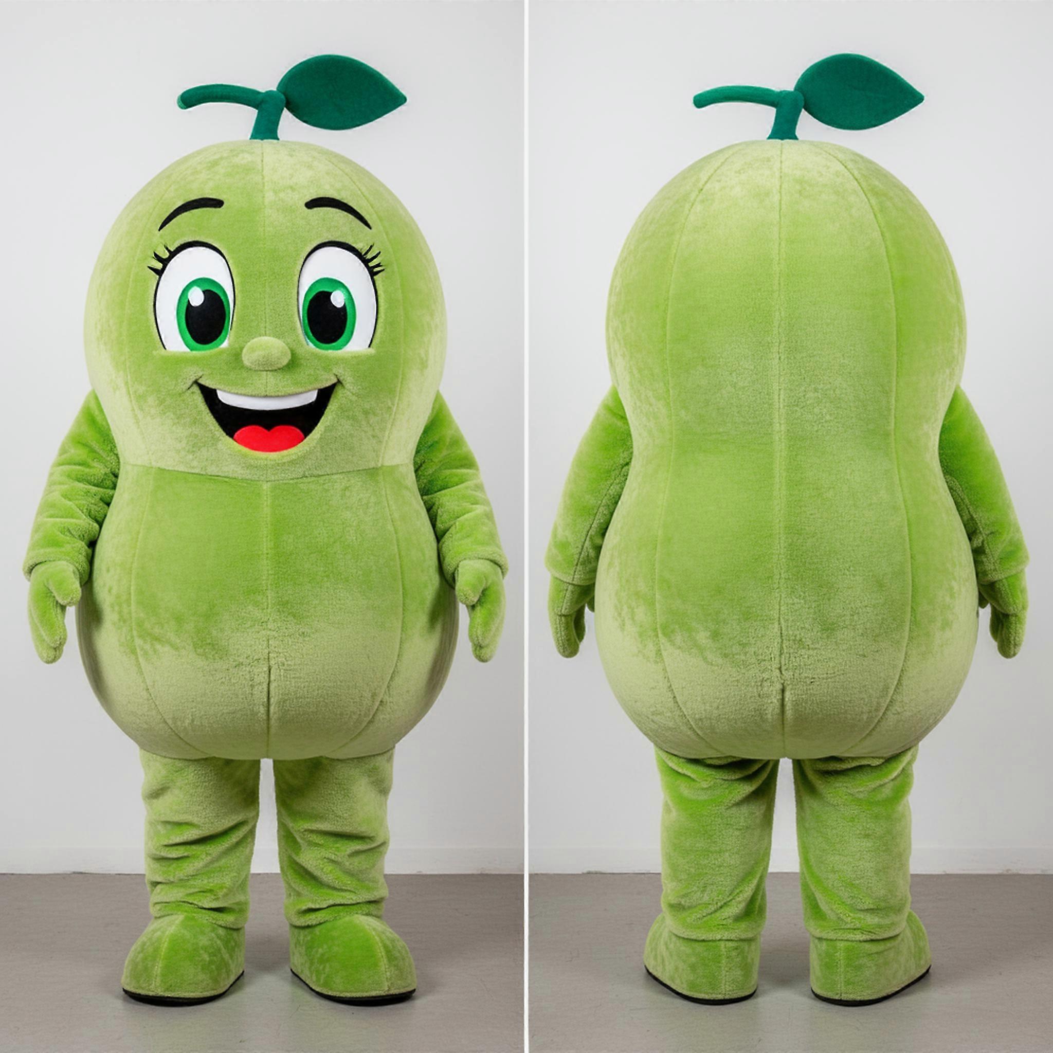 MASTICOT Lime Green Rounded Melon Mascot