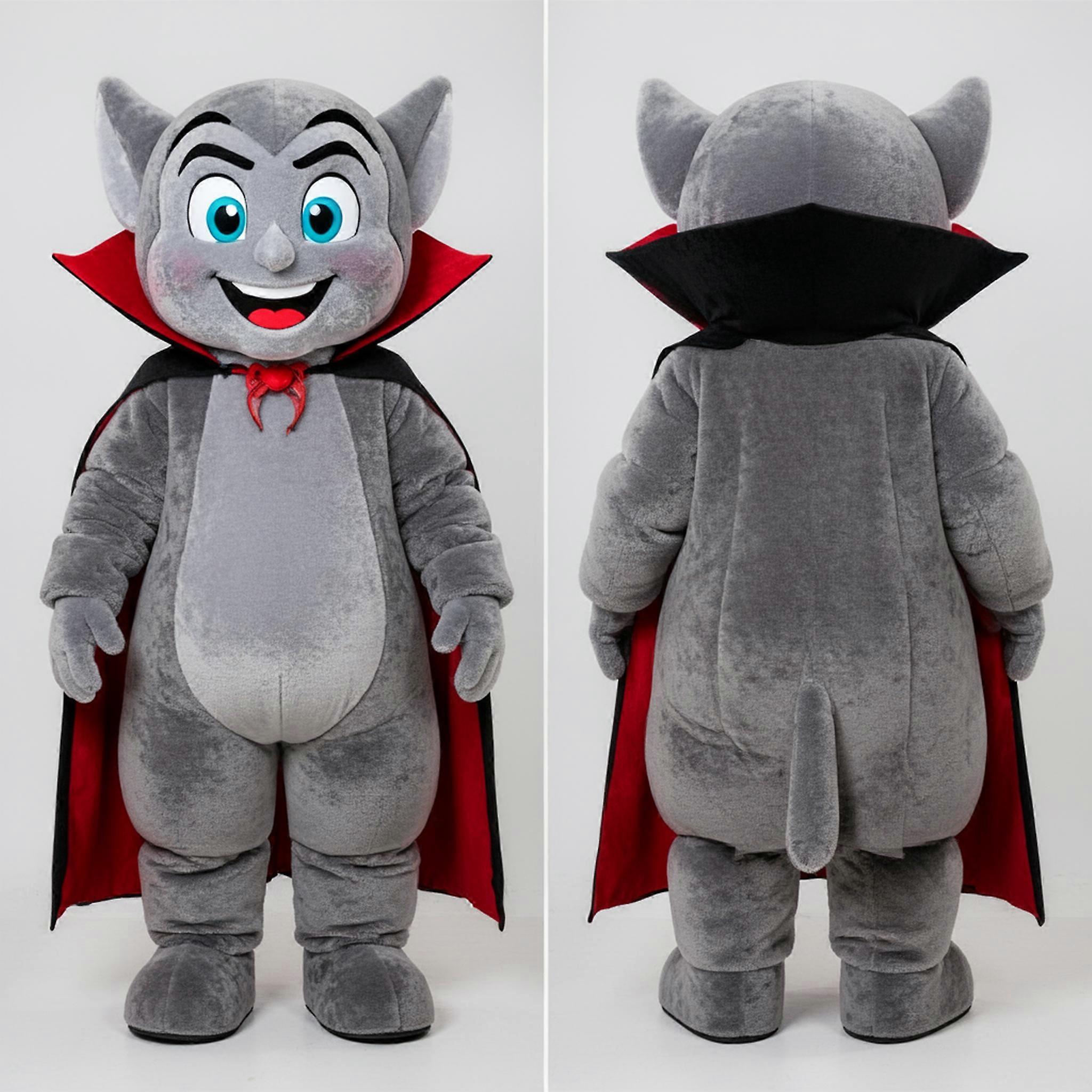 MASTICOT Slate Gray Cartoon Vampire Mascot