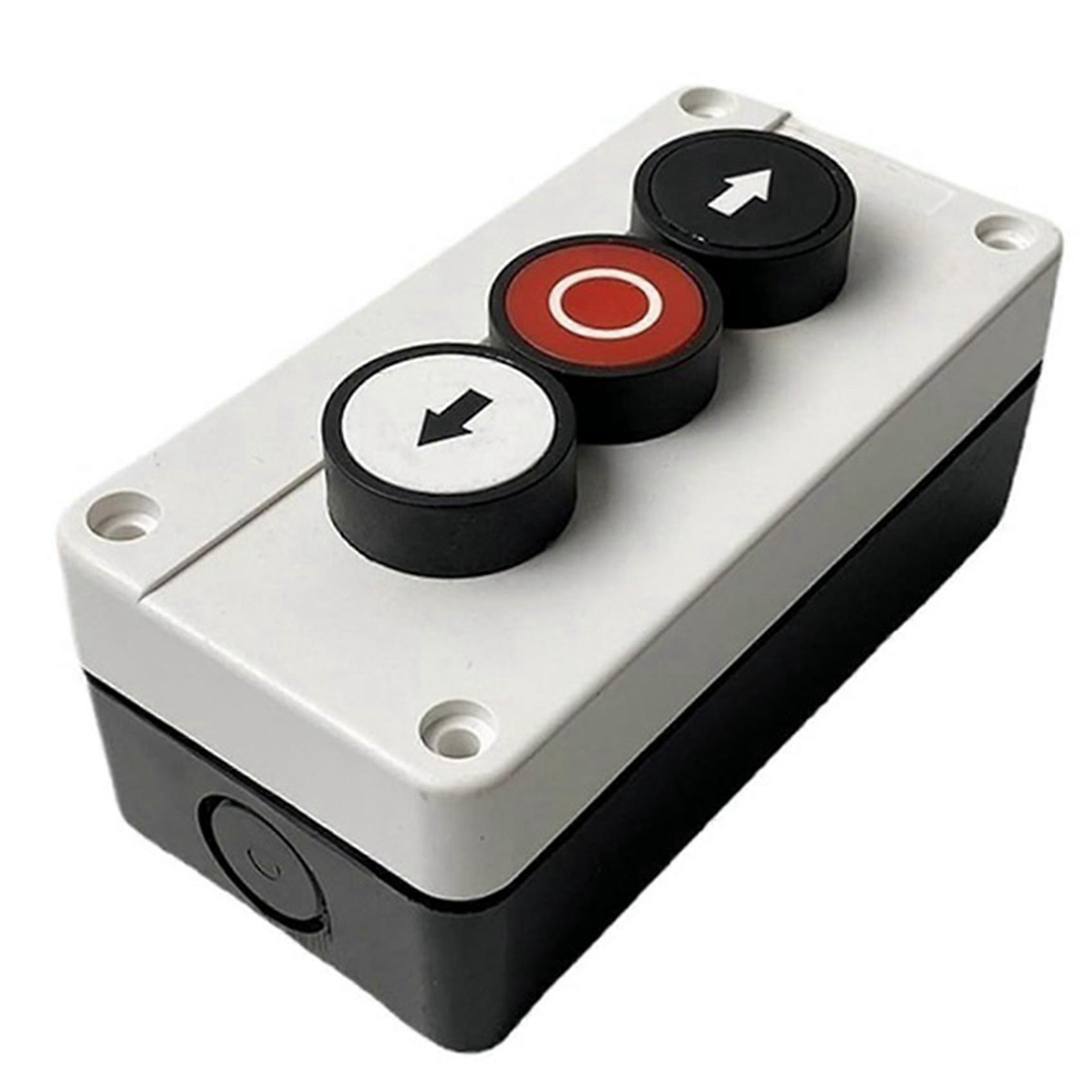 2X Push Button Station with Up Down Arrows, Stop Button for Hoist & Roller Shutter Doors