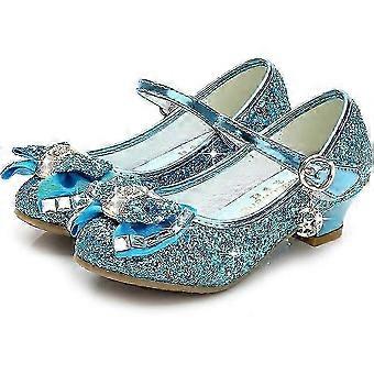 Glitzernde Kindertanzschuhe mit Strass-Schleifen-Design, geeignet für Hochzeiten
