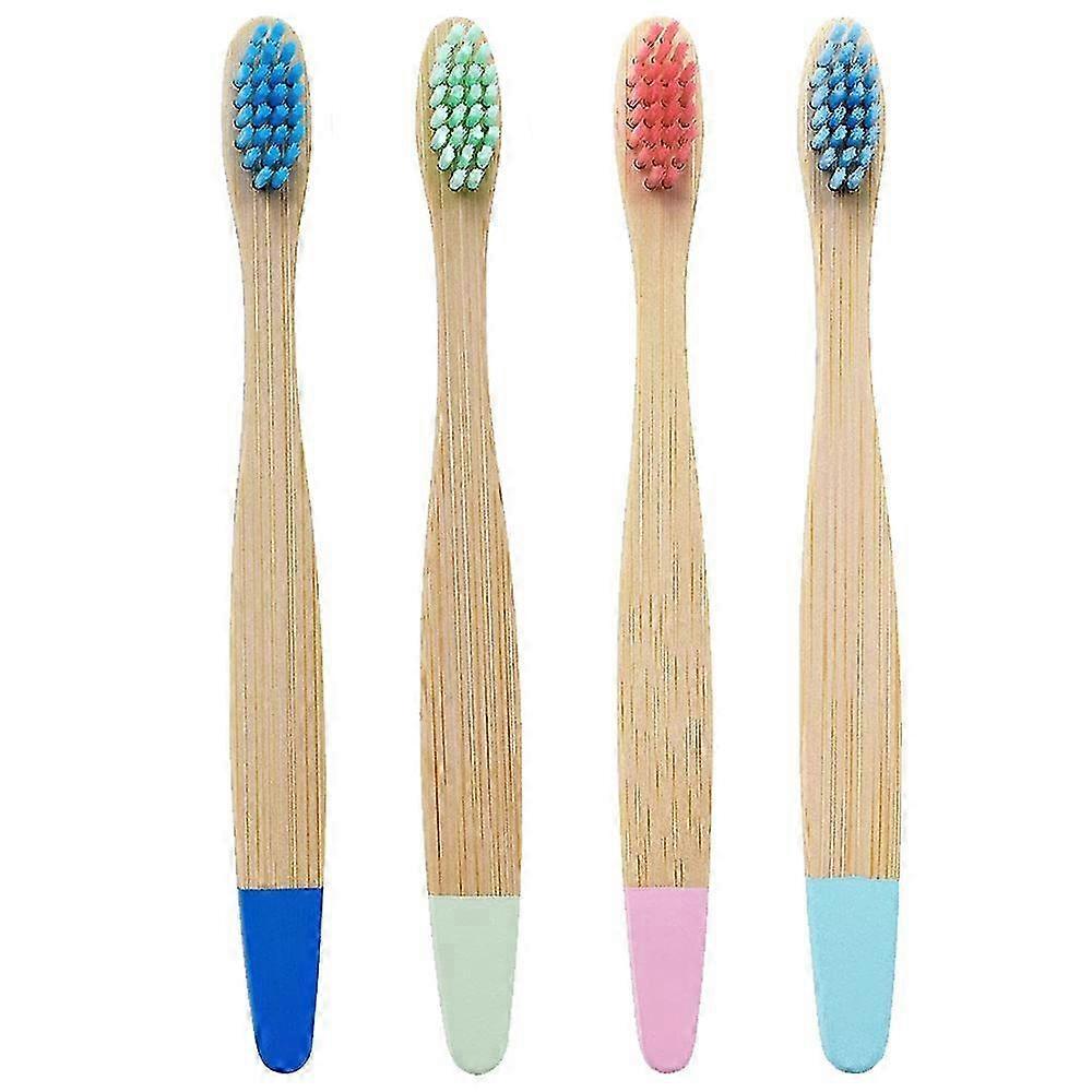 Bamboo Toothbrush Set Coloured Medium Bristle