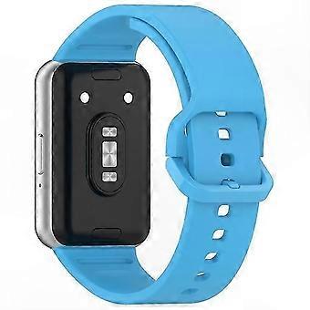 Blød silikonerem med flad spænde til fitness tracker-remme, kompatibel med Galaxy Fit3 (SM-R390) urrem