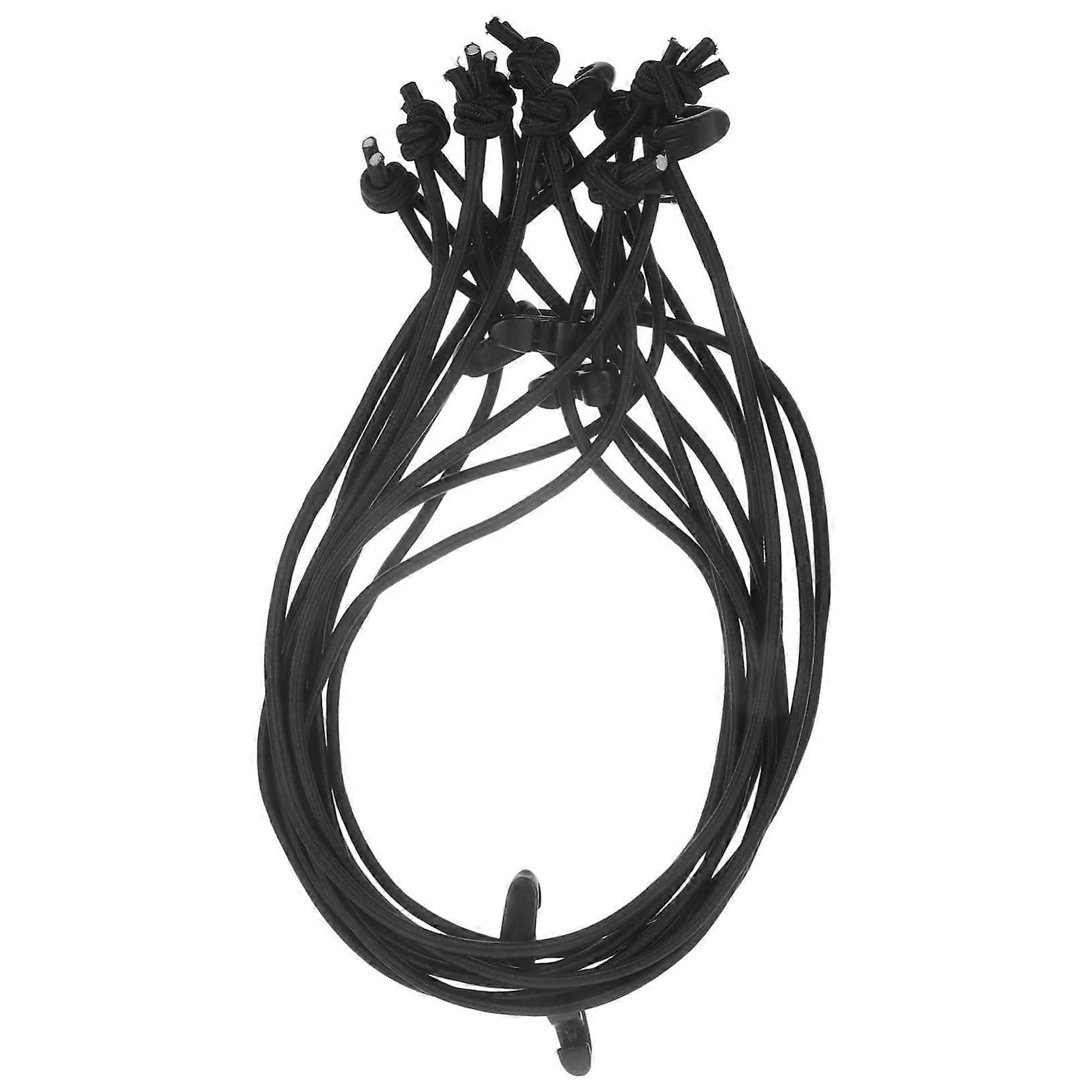 10pcs Elastic Cable Ties with Hooks Reusable Adjustable Stretch Straps for Wire Management