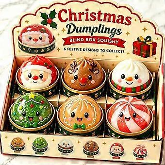Christmas TPR Squishy Toy Gift Box Set, Stress Relief with Festive Character Designs
