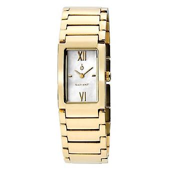 New radiant lady block Quartz Analog Woman Watch with RA21001 Gold Plated Stainless Steel Bracelet