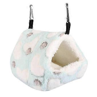 Winter Warm Soft Pet House Cage Bed for Hammock Squirrel Totoro Rabbit (Blue 22*21cm) SO-WHBYV