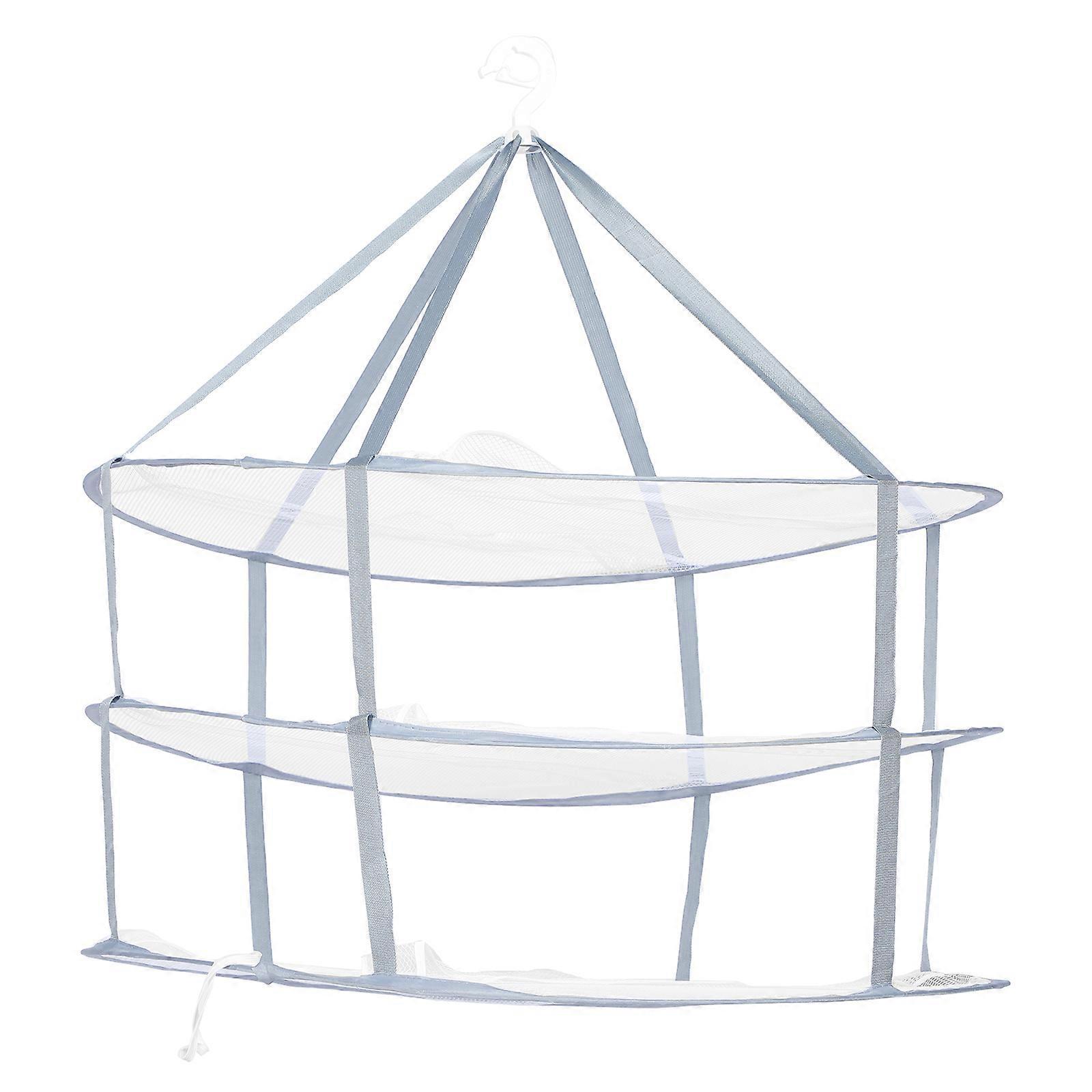 Hanging Drying Rack Three Layers Rack Folding compatible with Home Use