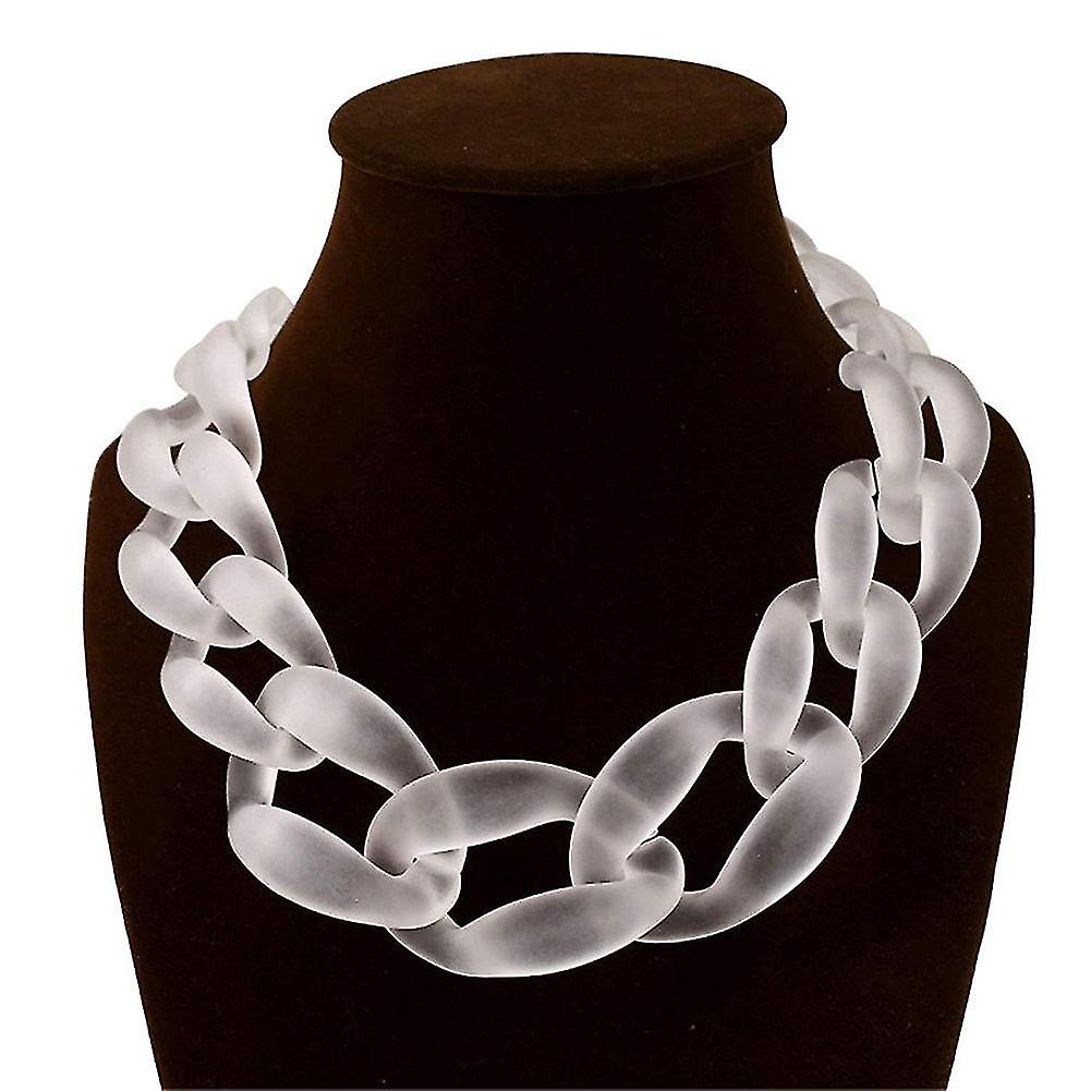 Collier acrylique Chunky Choker Statement Bib Chain Collier Pendentifs