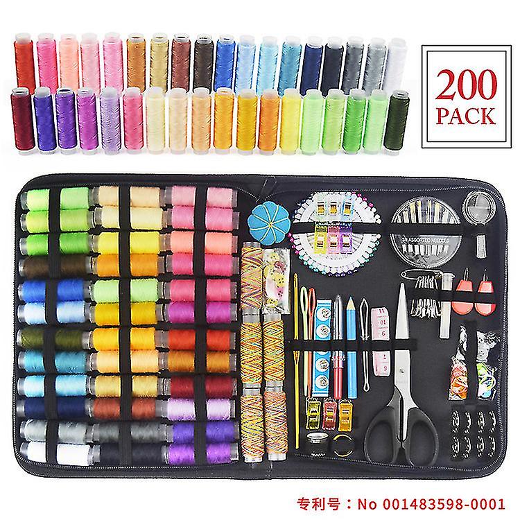 Sewing Kit, 200 Premium Sewing Supplies, 41 Xl Thread Spools, Suitable For Trave