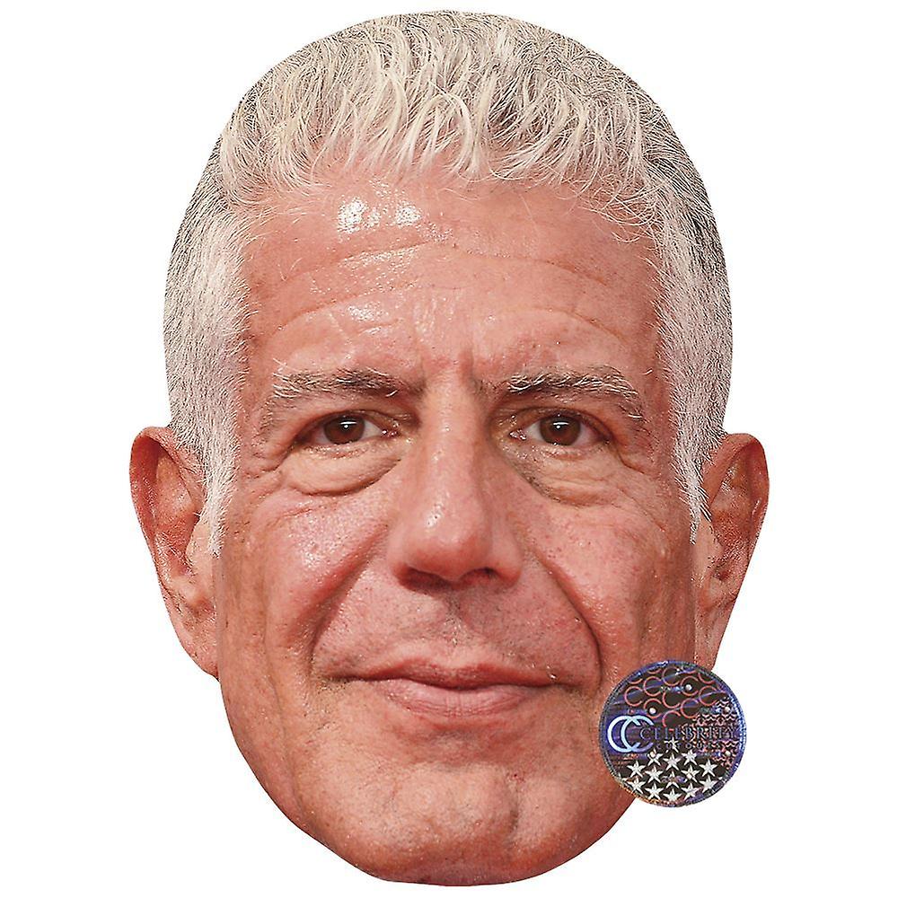 Anthony Bourdain Celebrity Mask, Flat Card Face