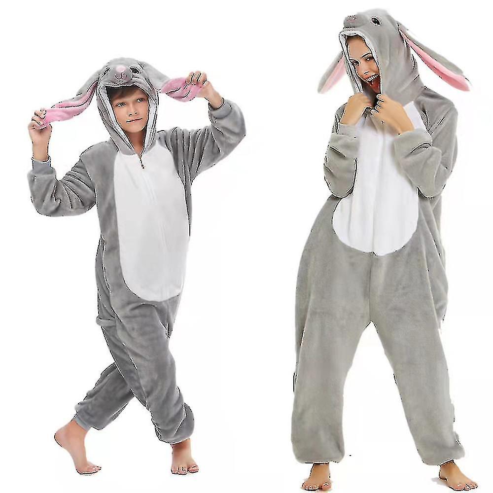 thumbnail image 2 of Cozy Brown Reindeer Animal Pajama Jumpsuit For Kids - Fun Christmas Costume 2 of 2