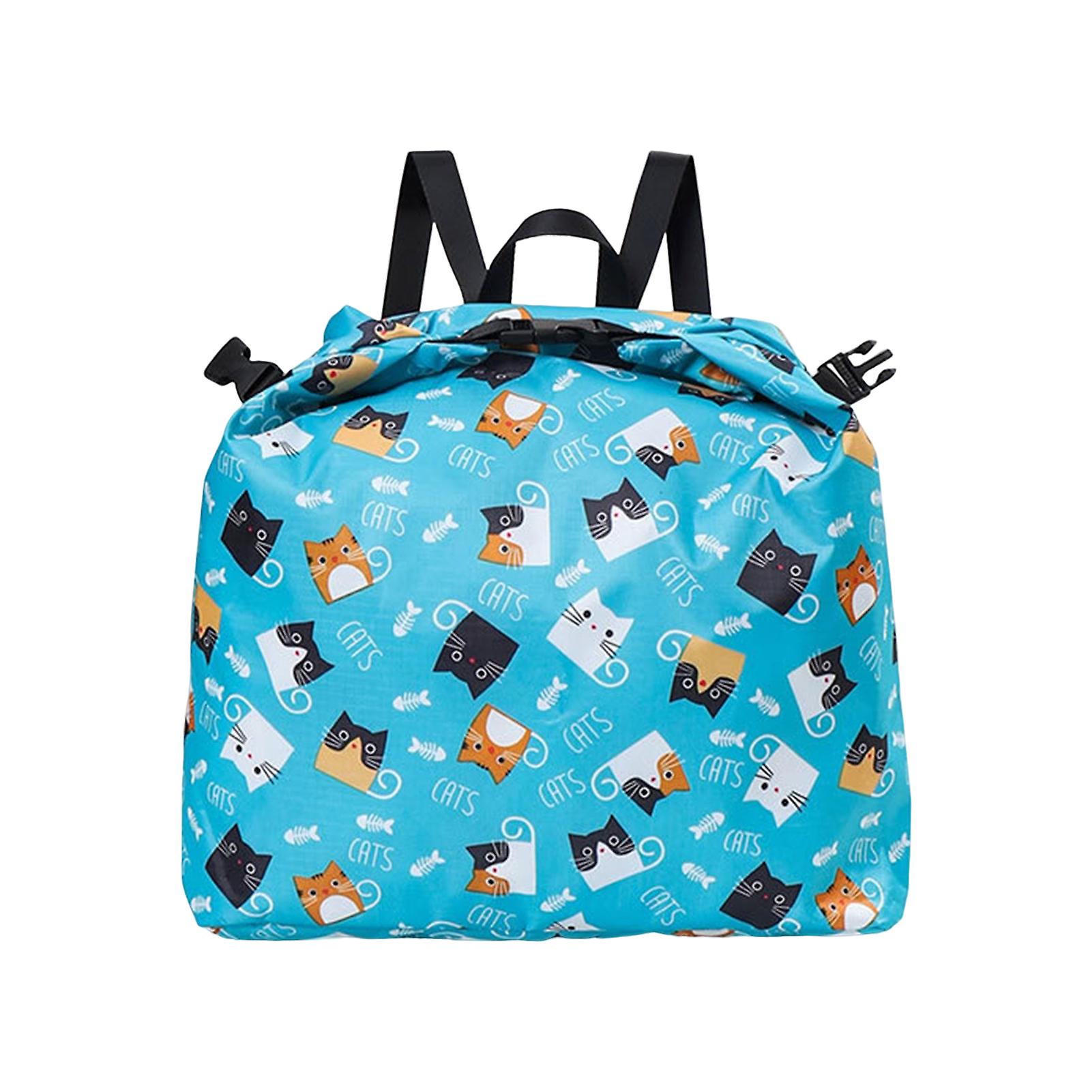 Swimming Double-Layer Bag Students Cute Cartoon Backpack for Men and Women Laptop