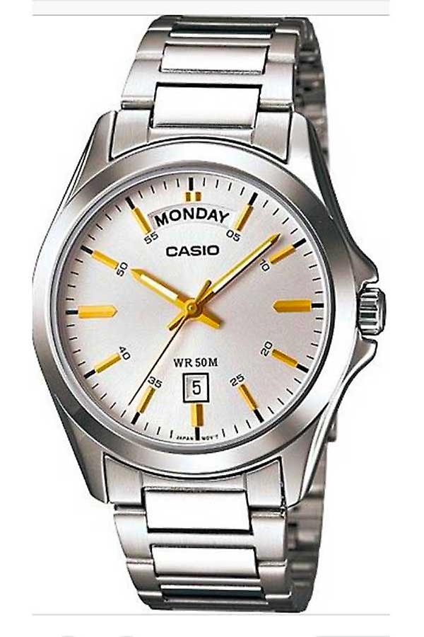 CASIO Collection MTP-1370 MTP-1370D-7A2 - Rostfritt stål hane kvarts analog