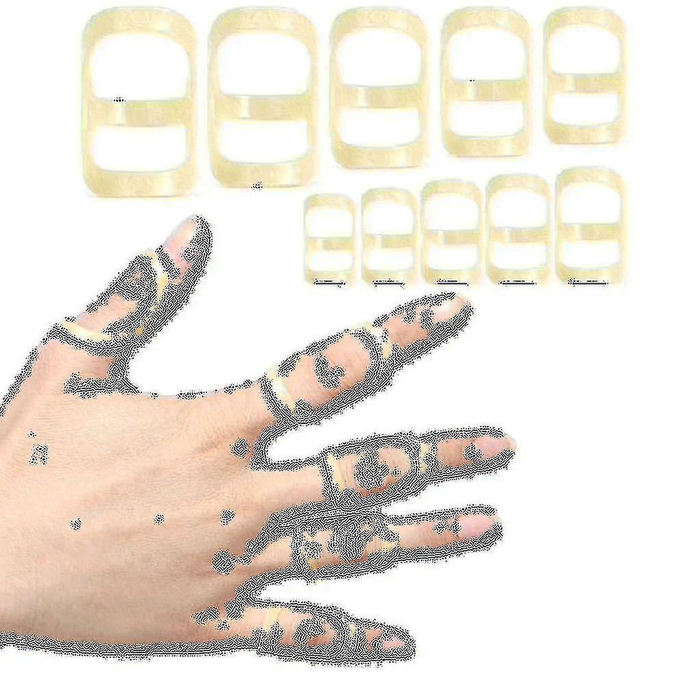 2pcs Finger Splint Finger Fixator Fixing Sleeve Joint Support Protection Oval 8