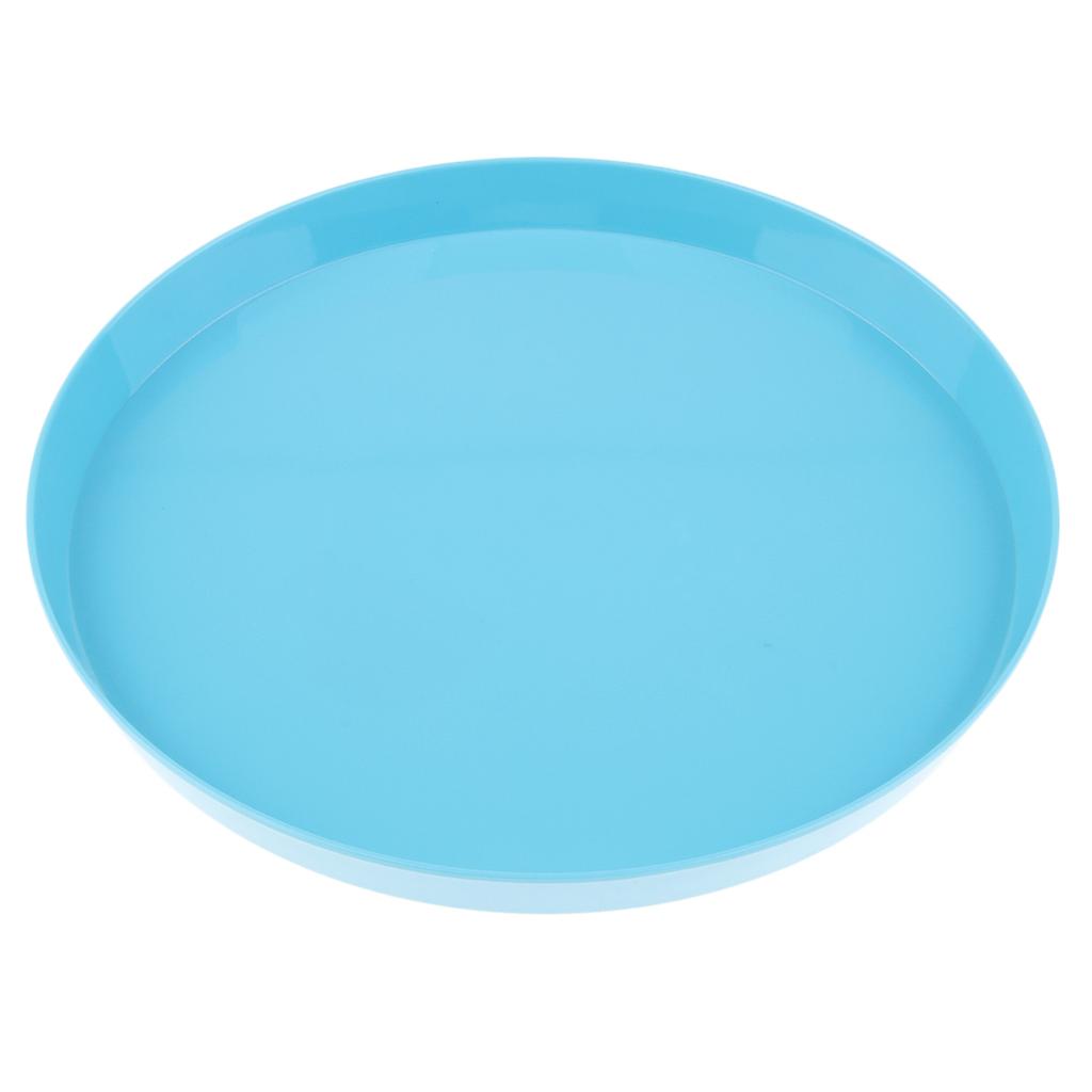 Vibrant Color Fruit Cake Plate Snacks Decorative Serving Tray  Blue