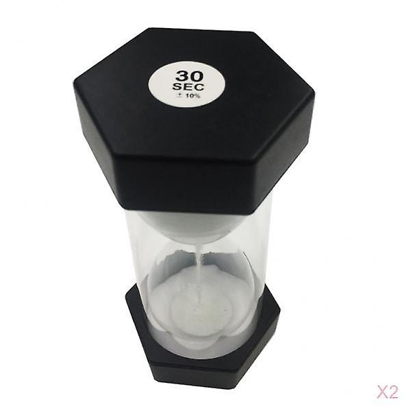 2 Pcs 30 Seconds Sand Timer Cooking Clock Decorative Hourglass Decoration