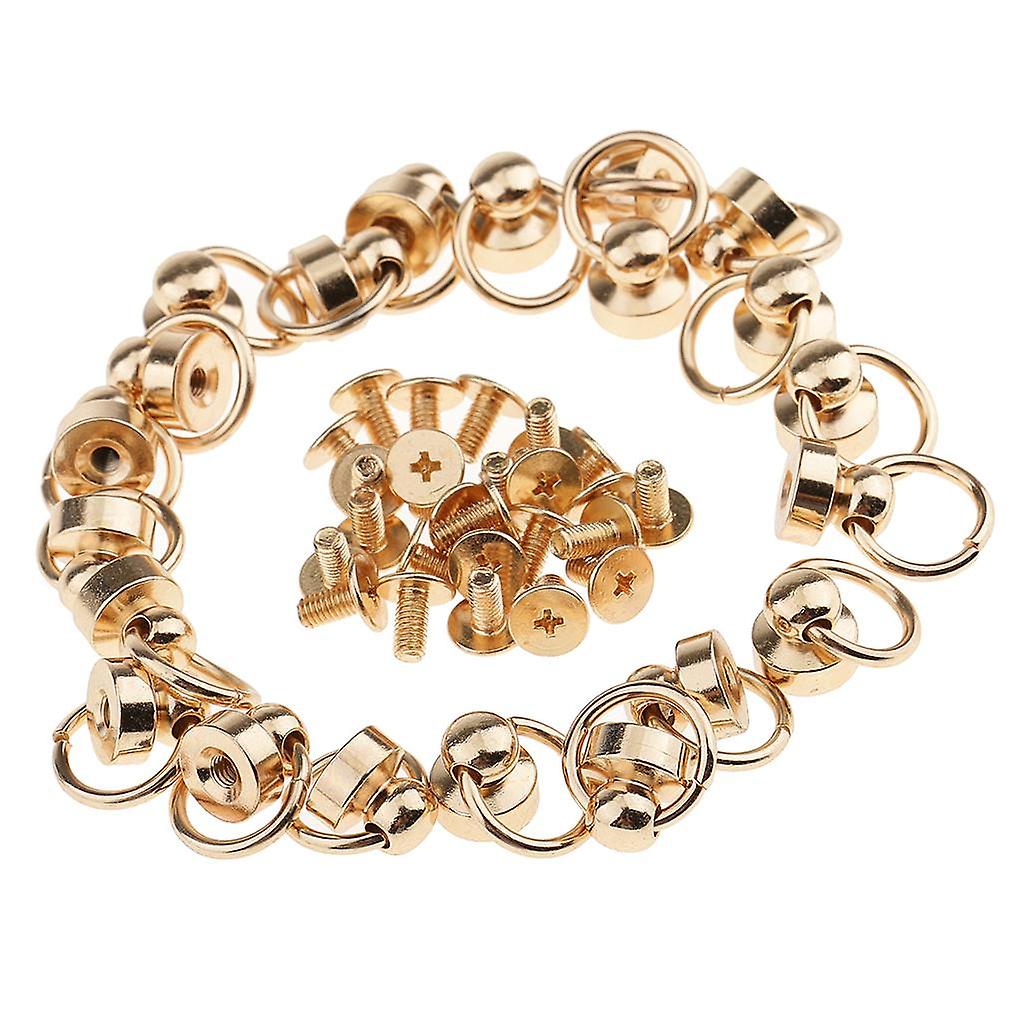 20 Pieces Pacifier Pull Ring Rivets Studs Spikes for Leather Bag 9mm Gray