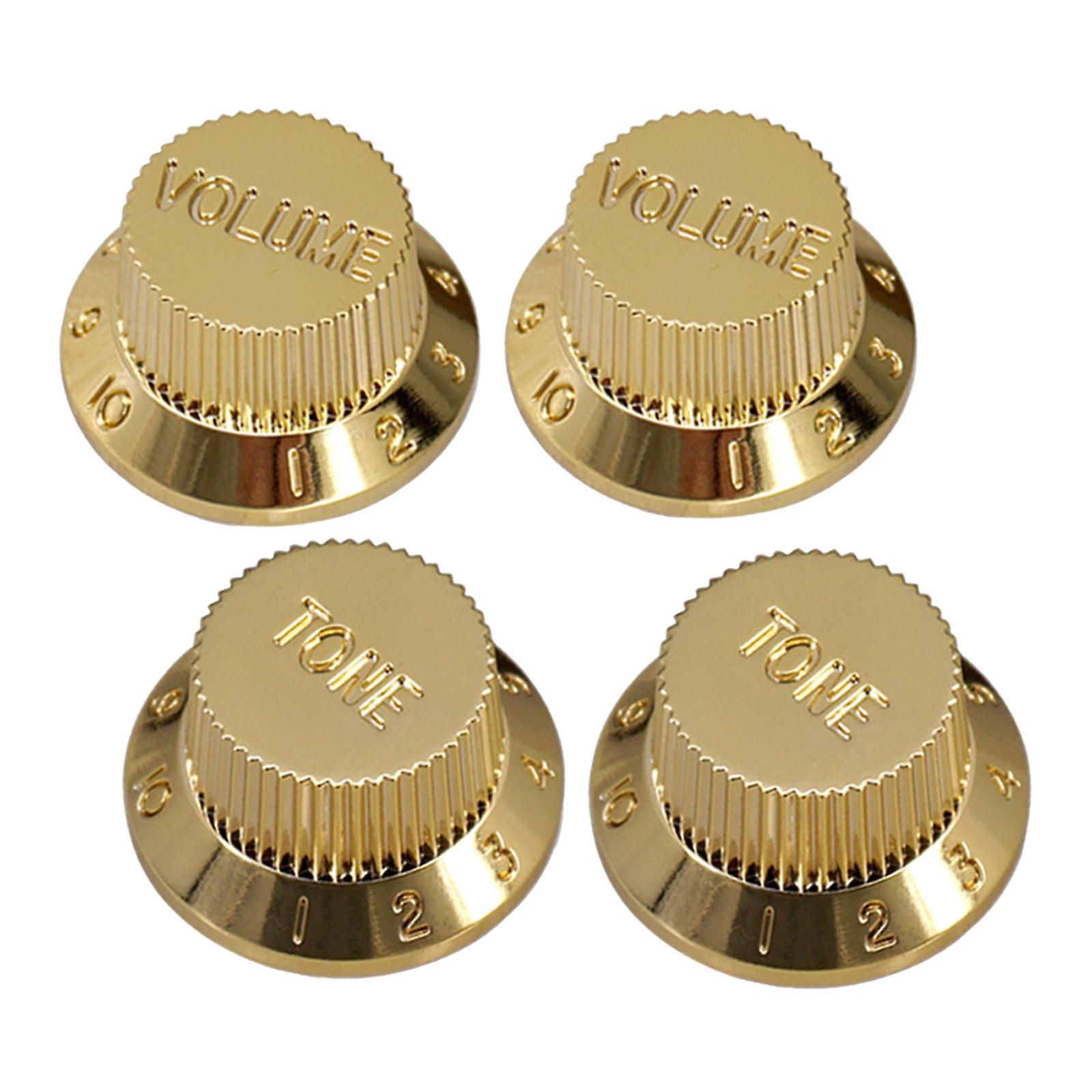 Timbre and Volume Speed Control Knobs for SQ Guitar 2pcs T 2pcs V Gold