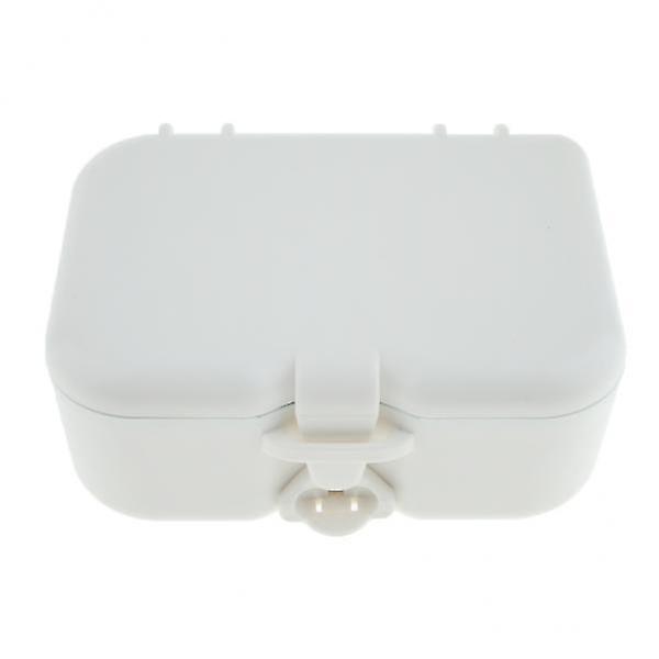 3xPortable Denture Case with Built In Mirror Brush Teeth Storage Container Box