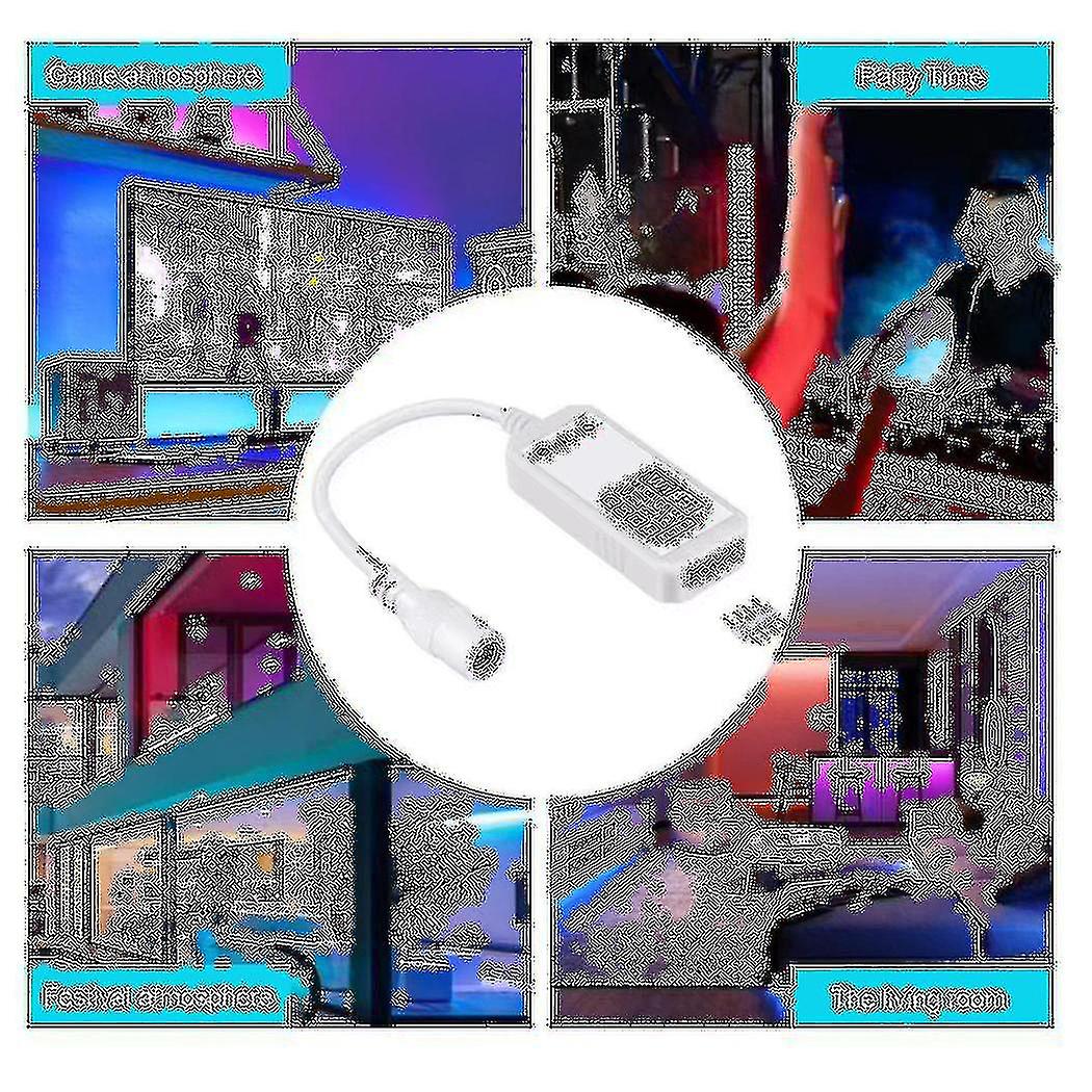 Rgb Led Light Strip Voice Control Work With & Google Home, Wifi Wireless Smart Controller With Free