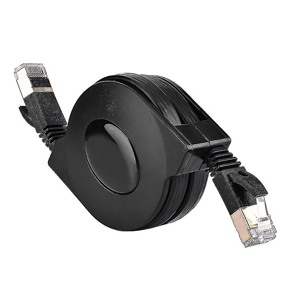 Ethernet Cable, Portable Retractable Cat7 Rj45 Patch Shielded Lan Network Cable Flat Ethernet Cord