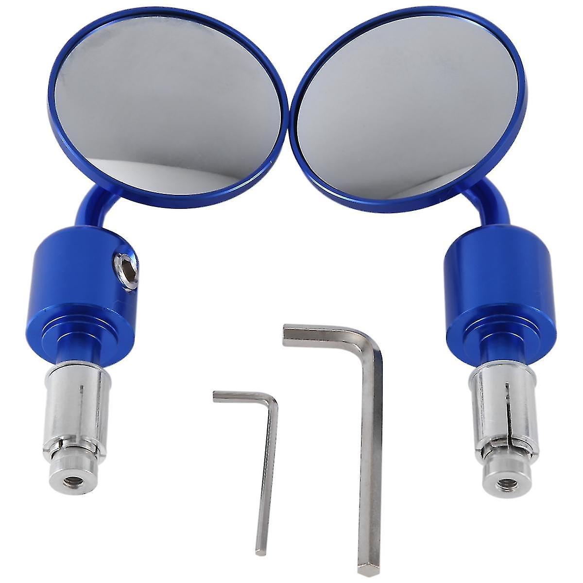 Motorcycle Rearview Mirror Reflector Universal Handle Mirror Rear Mirror,blue