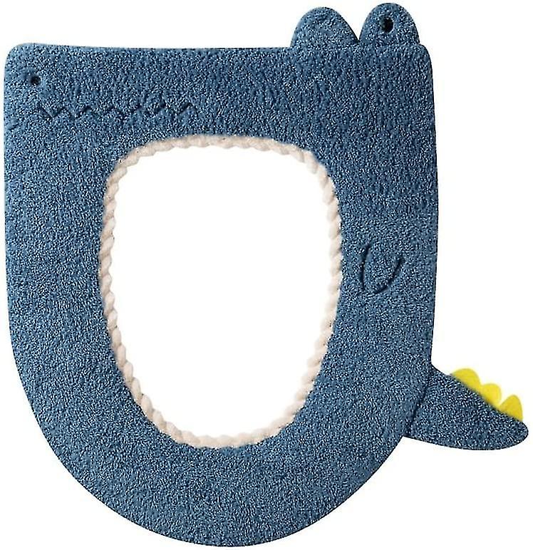 Thicker Bathroom Soft Toilet Seat Cover Pad-warmer Stretchablefibers Easy Installation Cushioned Lid