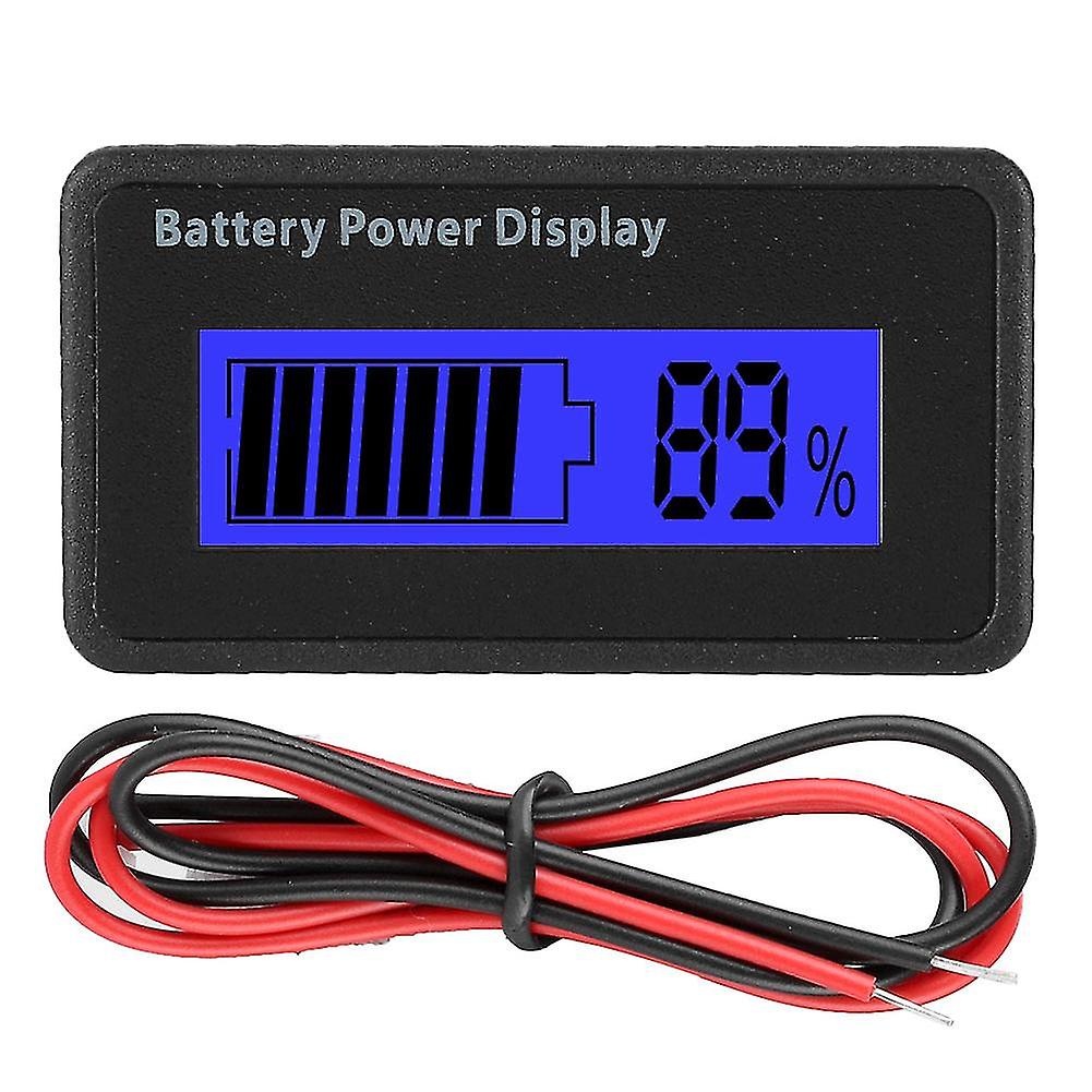 12-48V Blue Backlit Battery Power Display Voltmeter GY-6H Universal Battery Capacity Indicator for Electric Vehicles and Motorcycles