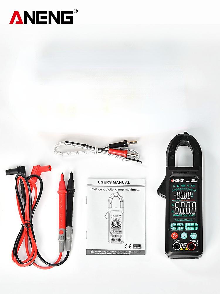 Aneng St211 Digital Clamp Meter Multimeter 6000 Counts Ac Dc Voltage Current Tester Car Amp Hz Ncv Ohm Big Color Screen Test
